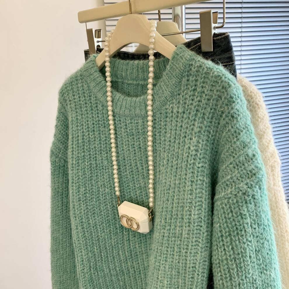 【tops】レース切り替えニットセーター　M29275