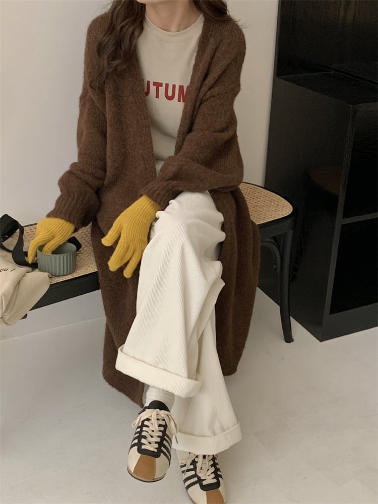 【outer】ロング丈ニットカーデ　M25967