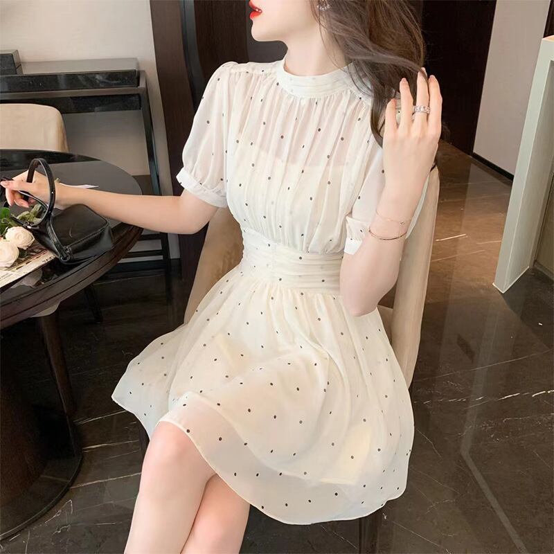 【dress】シフォンドット柄ワンピース G20653