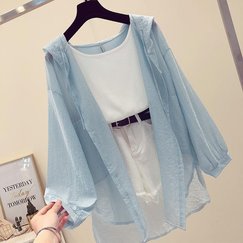 【tops】紫外線対策シャツトップス　M24027