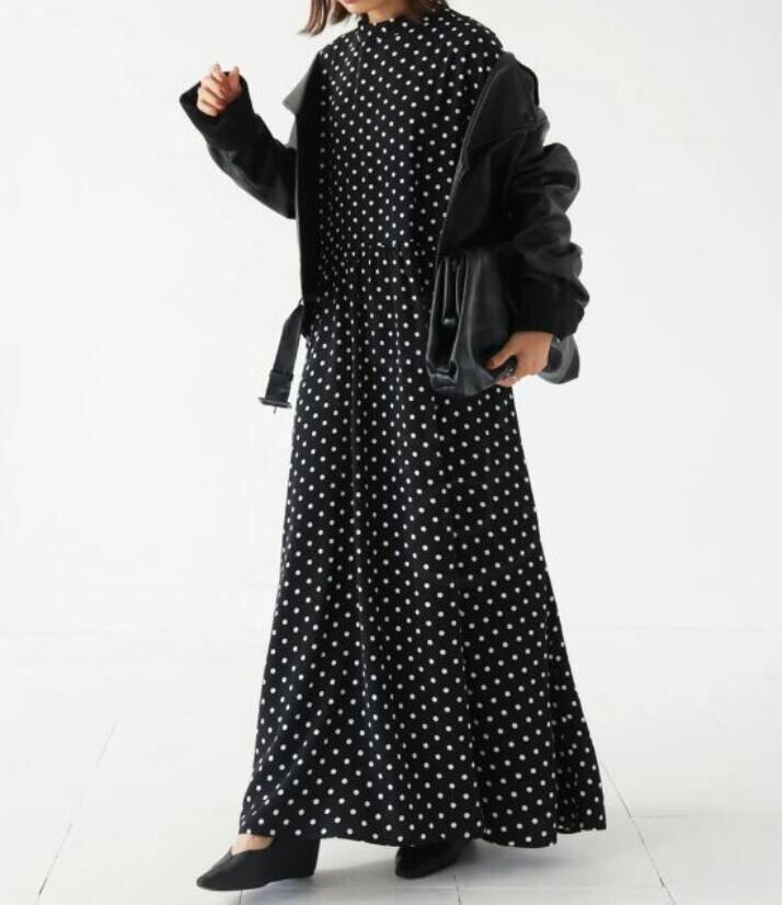 【dress】ドット柄カジュアルワンピース　M29612