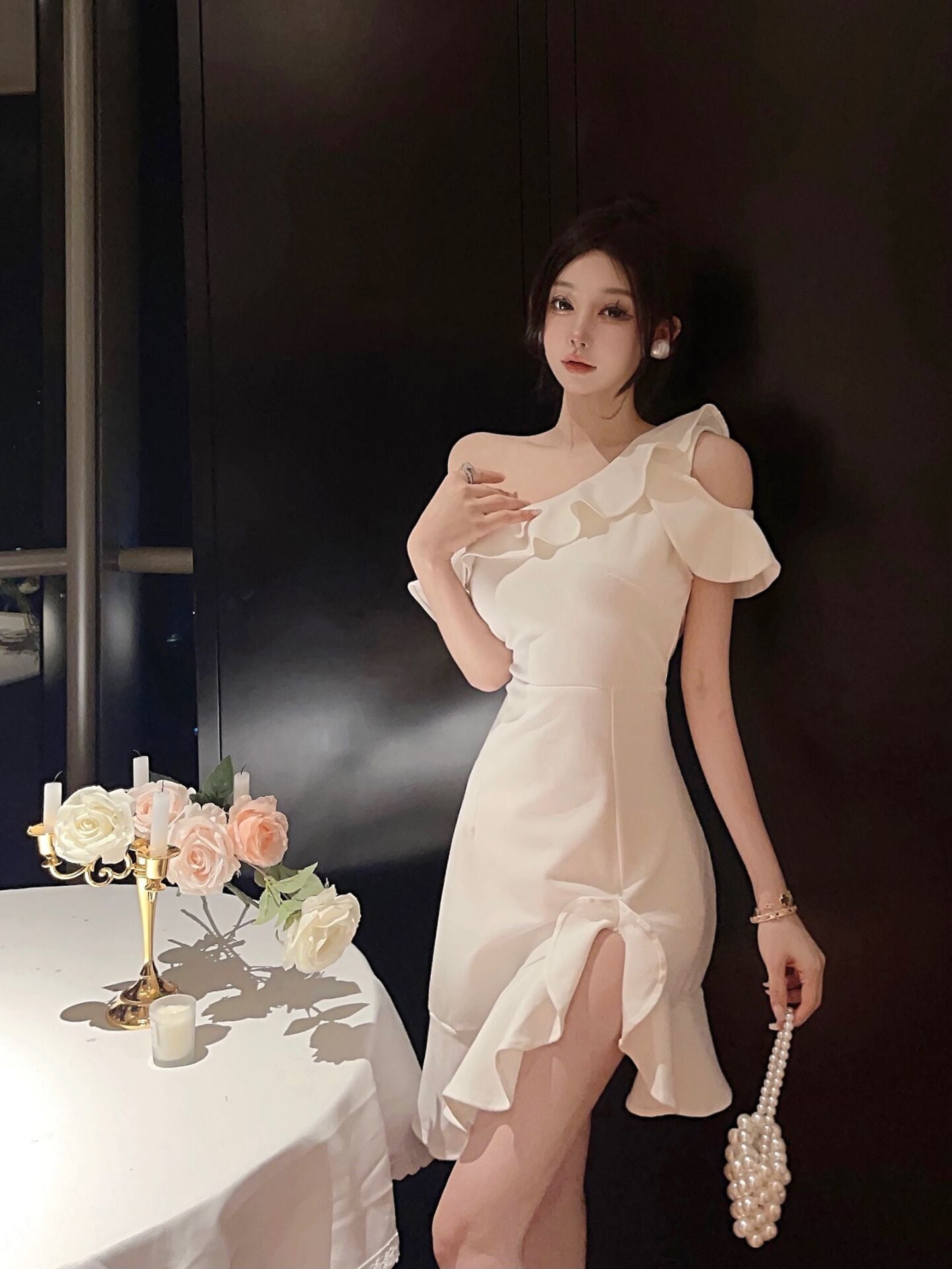 【dress】フリルオフショルダーワンピース G21065