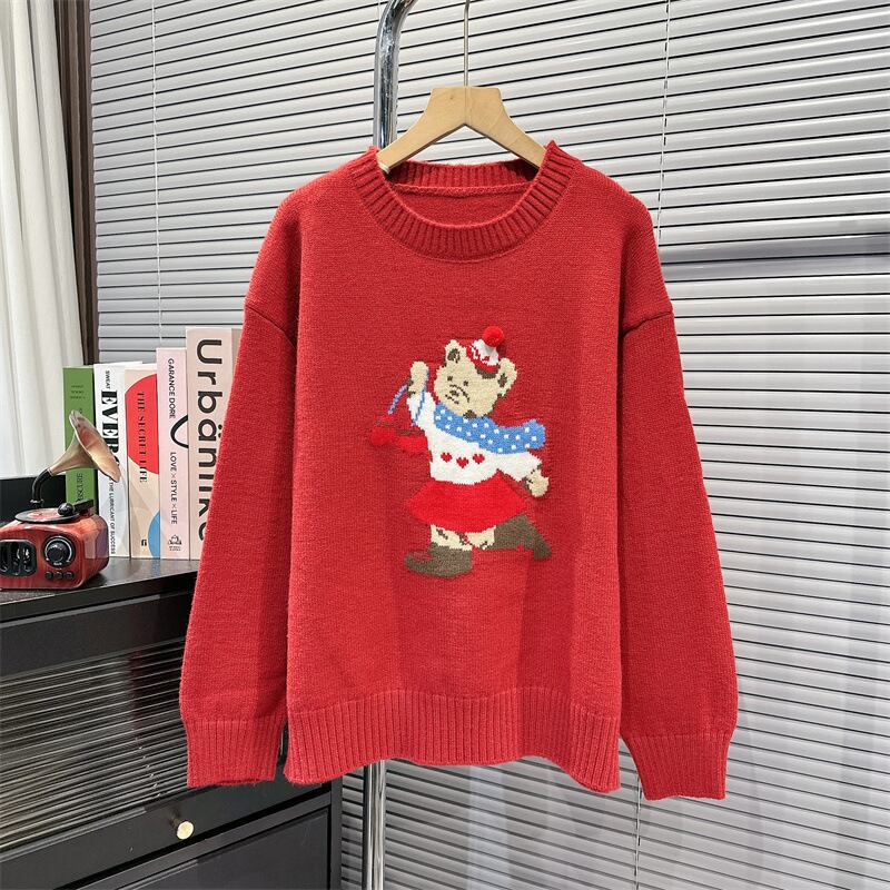 【tops】クルーネックニットセーター　M18903