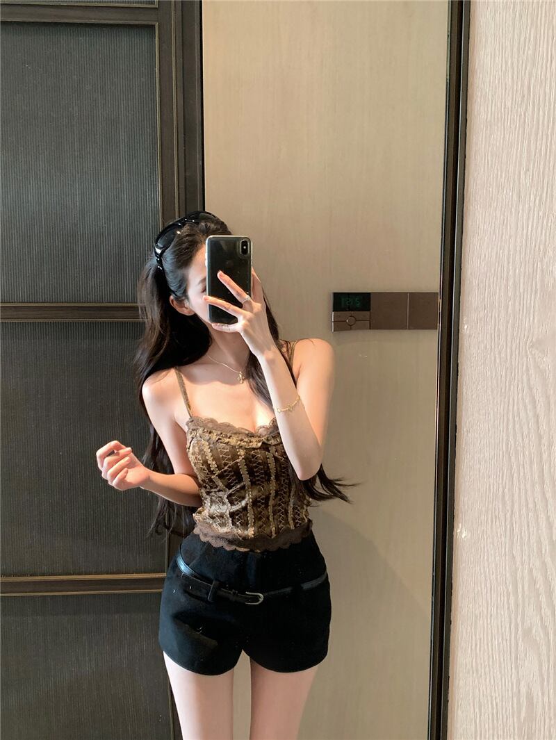 【tops】レースキャミソール　M28294