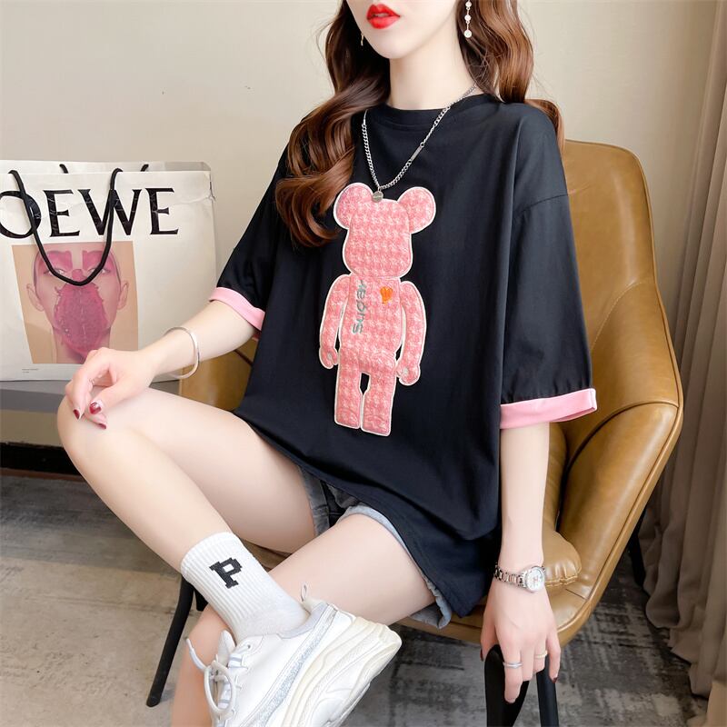 【tops】半袖偽二つ切り替えTシャツG20029