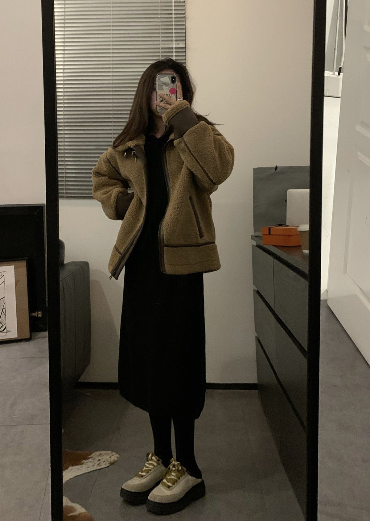 【dress】フード付きニットワンピース　M27246