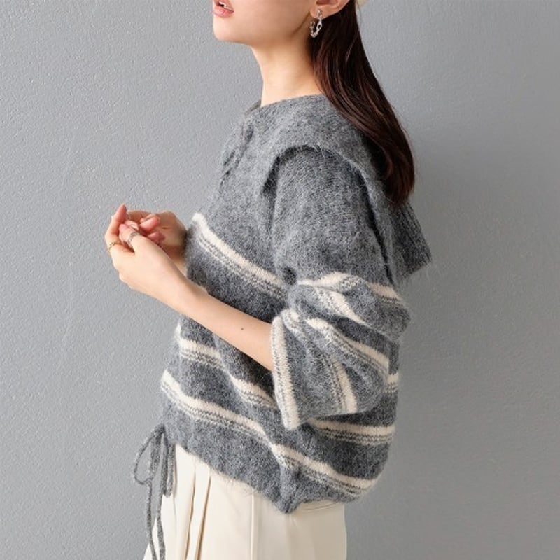 【tops】Vネックニットトップス Q7078