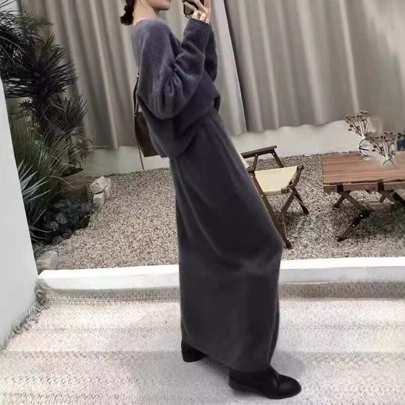 【set】ニットセーター×スカートセット　M27073