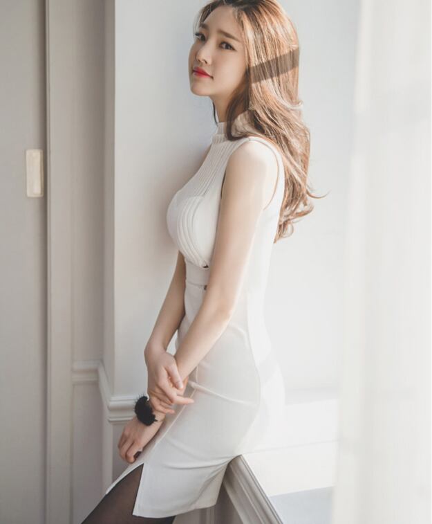 【dress】ファッションエレガント好感度UP!セクシー気質満点夏ノースリーブワンピース