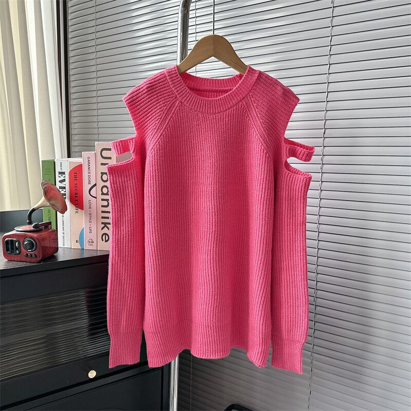 【tops】オフショルダーニットセーター　M18715