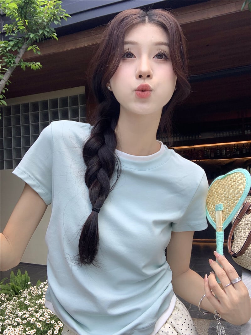 【tops】切り替えTシャツ　M25122
