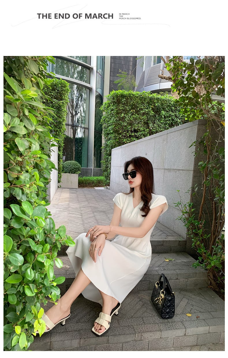 【dress】薄手ニットワンピース　M29750