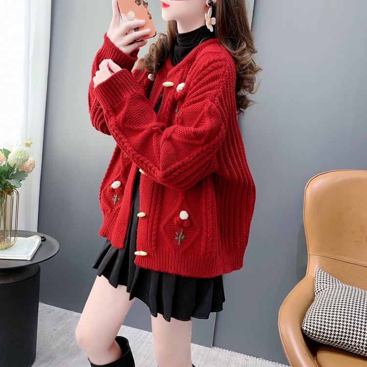 【outer】ニットカーデ　M28328