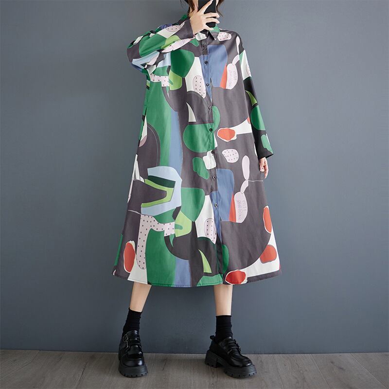 【dress】プリントカジュアルワンピース　M29404
