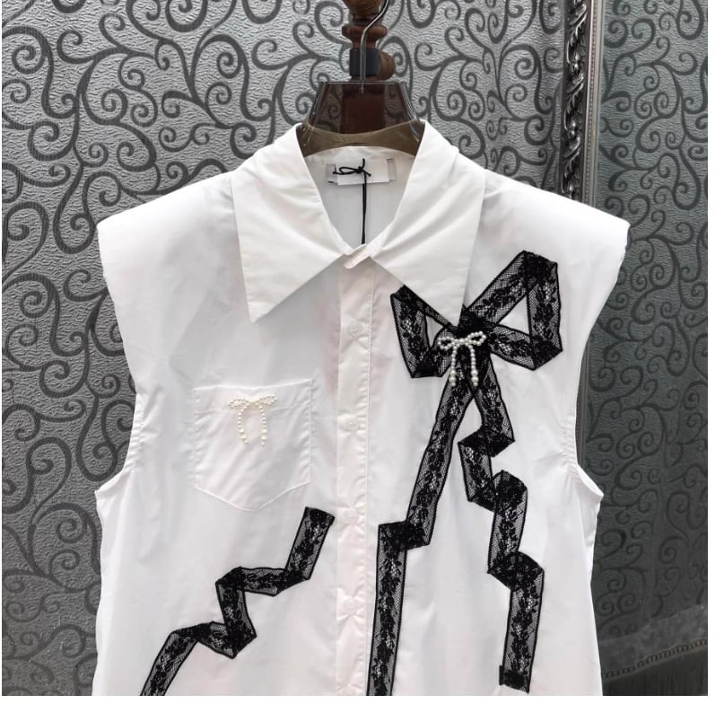 【tops】ノースリーブシャツトップス　M24074