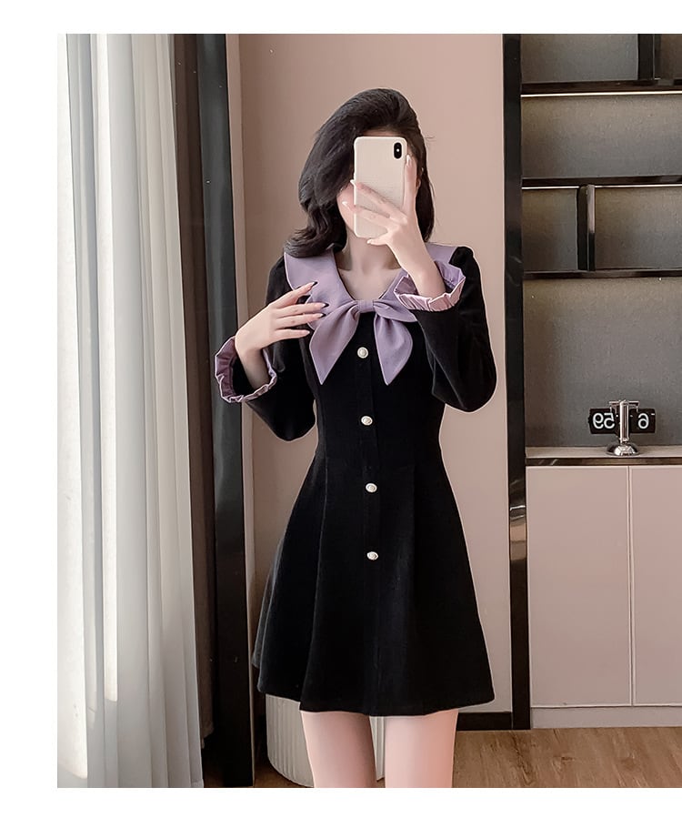 【dress】リボン付きデートワンピース　M28293