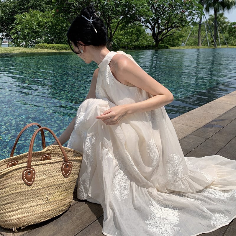 【dress】ノースリーブバックリボンワンピース　M22956
