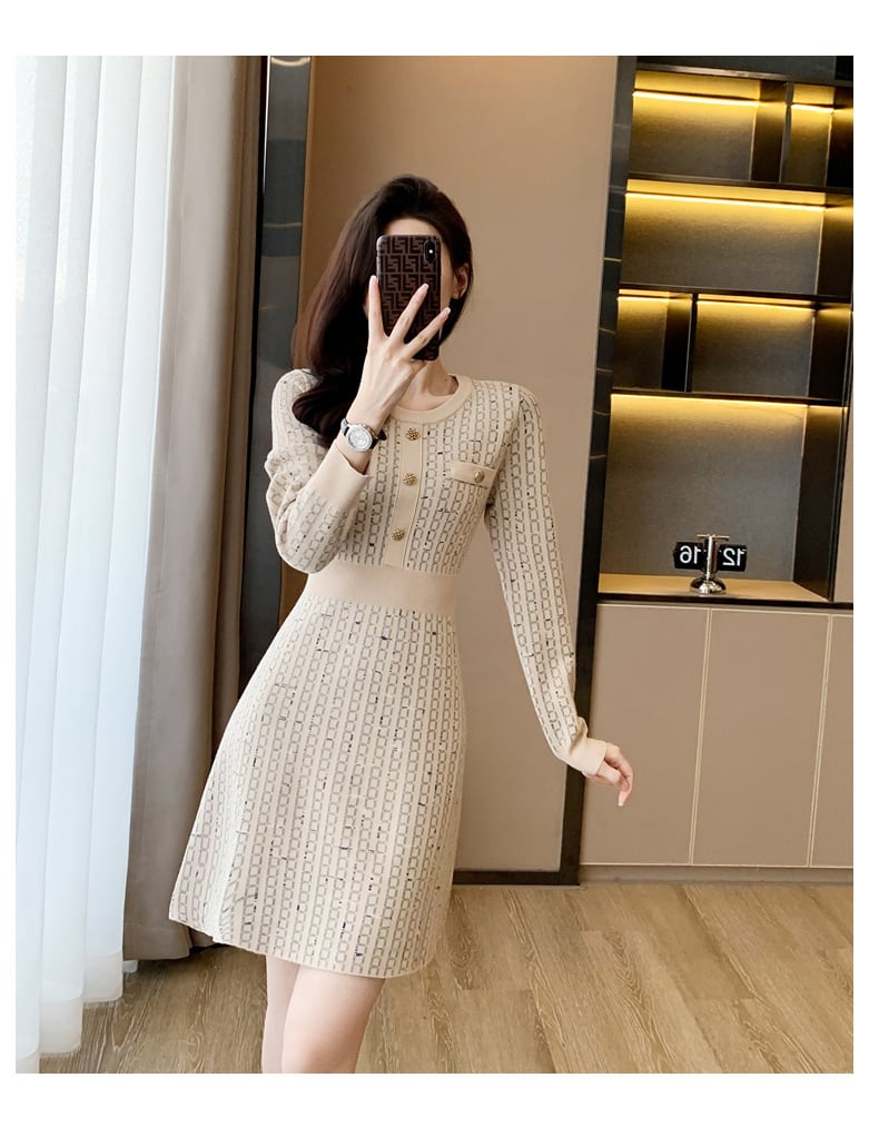 【dress】ニットワンピース　M25459