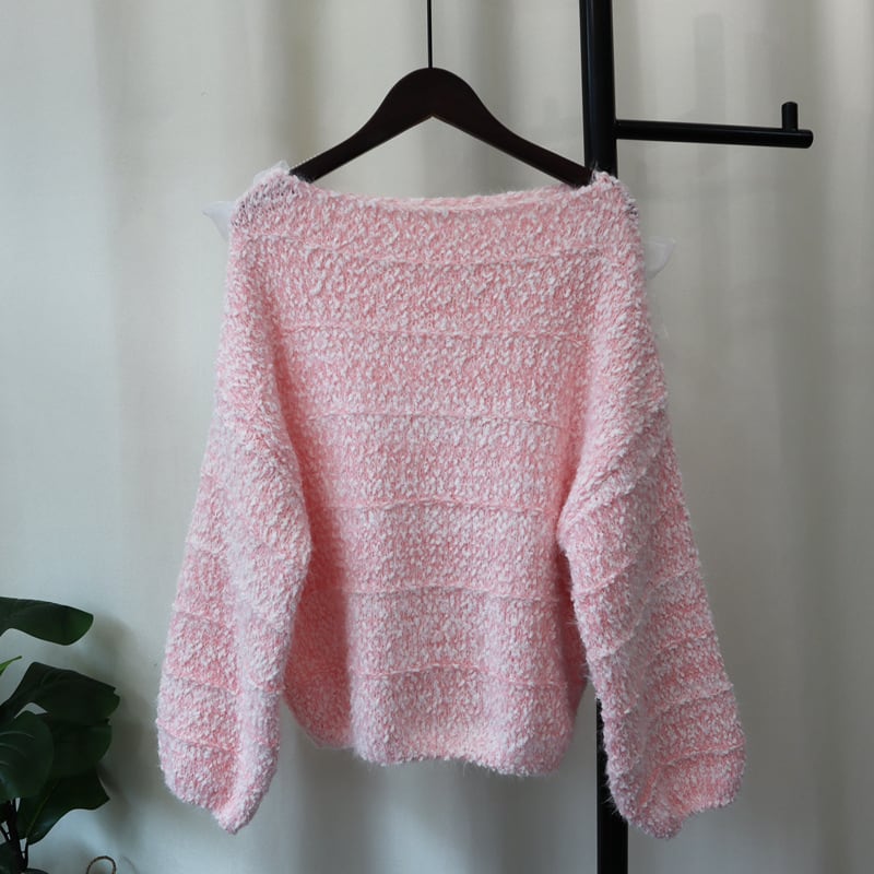 【tops】リボン付きニットセーター　M26121