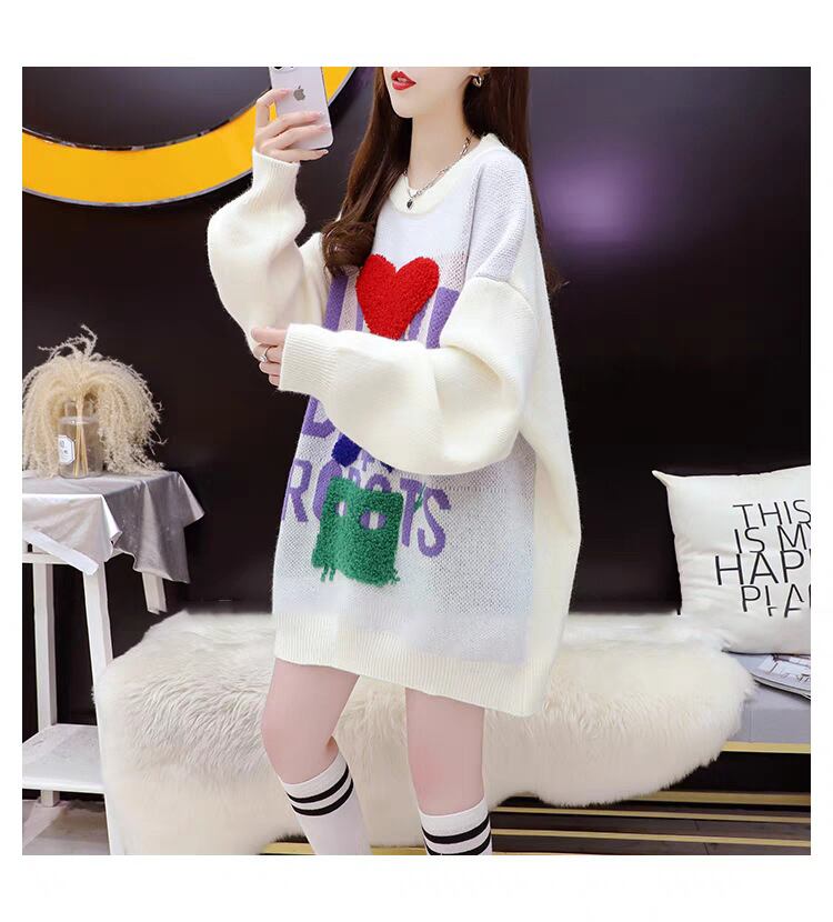 【tops】ニットセーター韓国系着心地良いゆったり　M17550