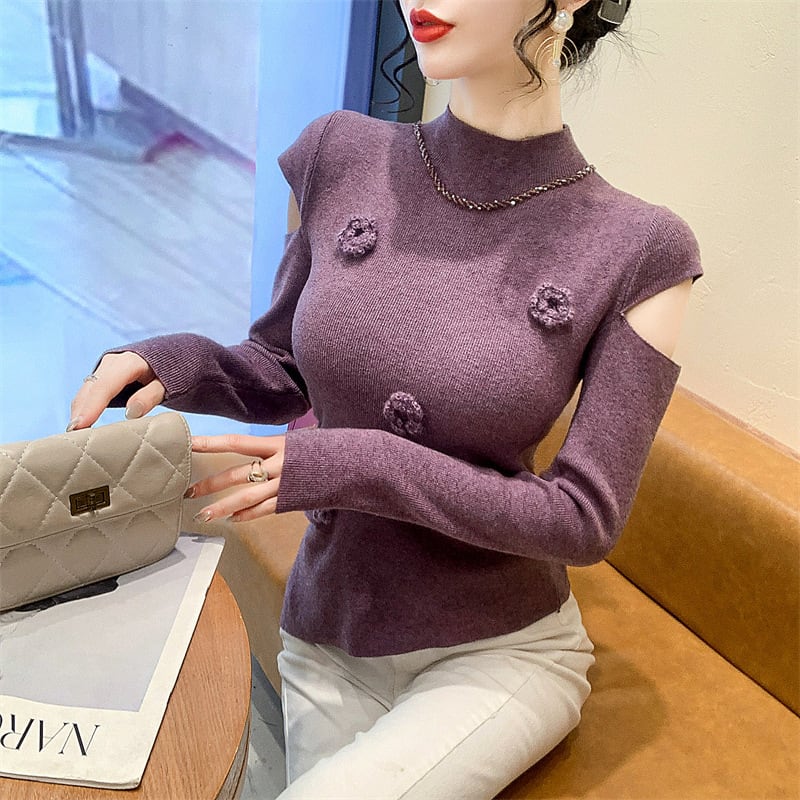 【tops】立体フラワーニットトップス　M27967