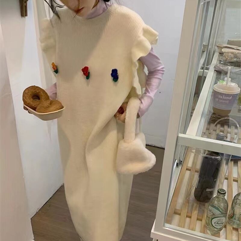 【dress】ノースリーブニットワンピース　M18441