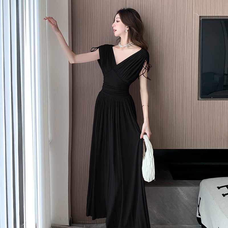 【dress】Vネックワンピース　M24966