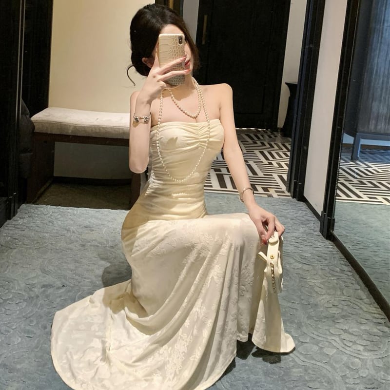 【dress】ロングチューブドレス Q8191