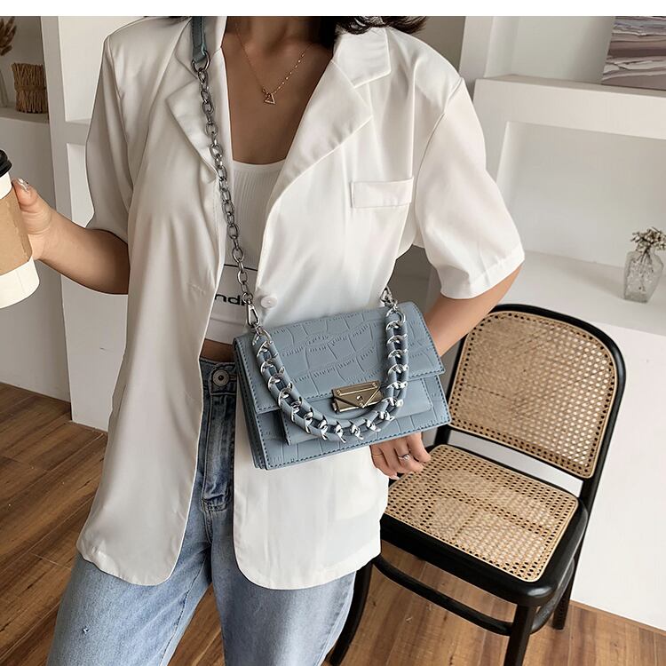 【小物】おしゃれ度高まる　ファッション無地PU肩掛け斜め掛けバッグ6色