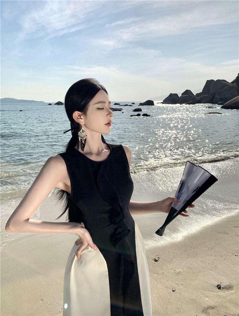 【dress】カラーマッチングワンピース G20125