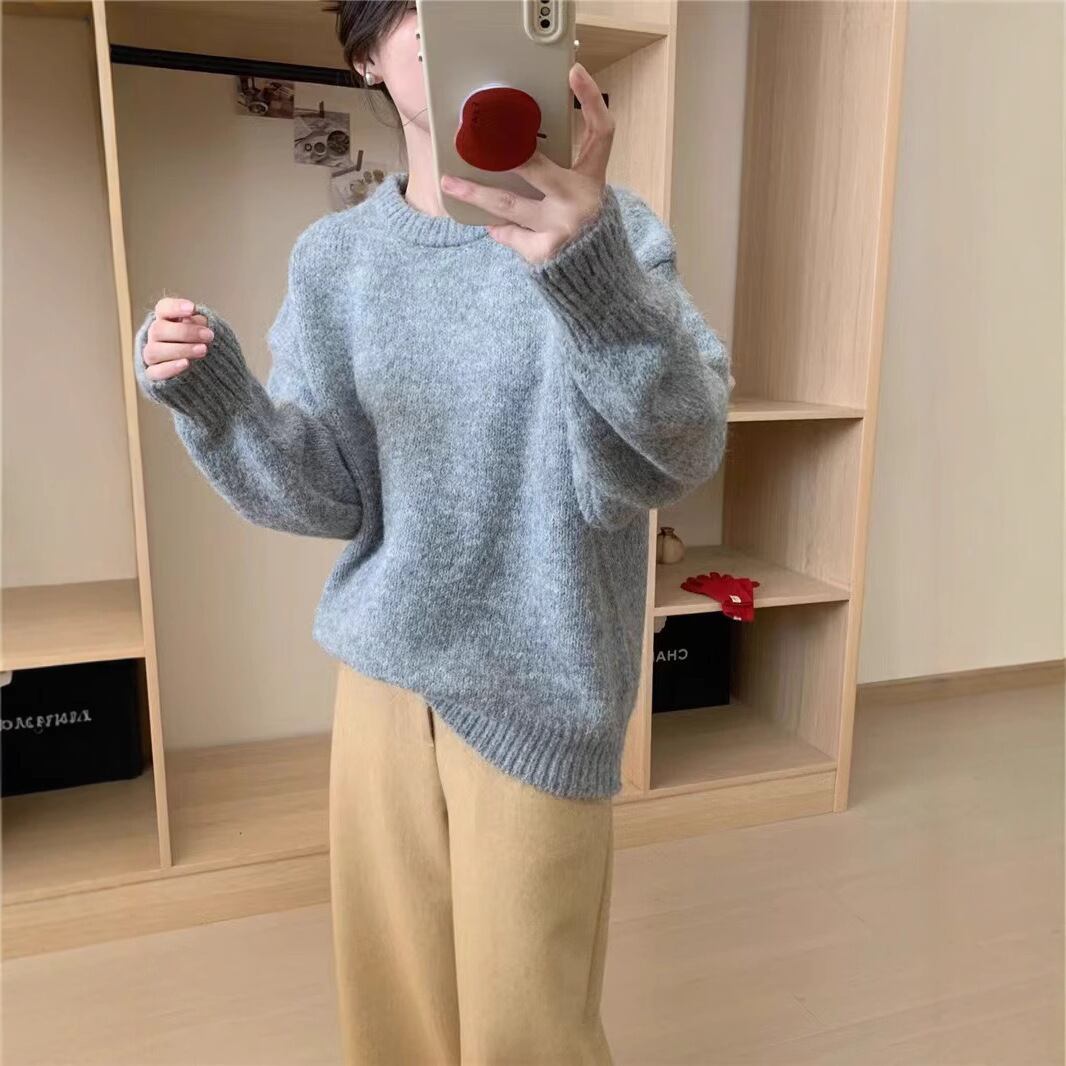 【tops】クルーネックニットセーター　M28650