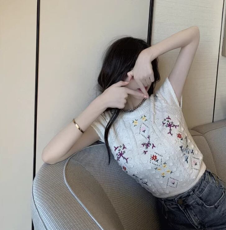 【tops】ニットTシャツG20099