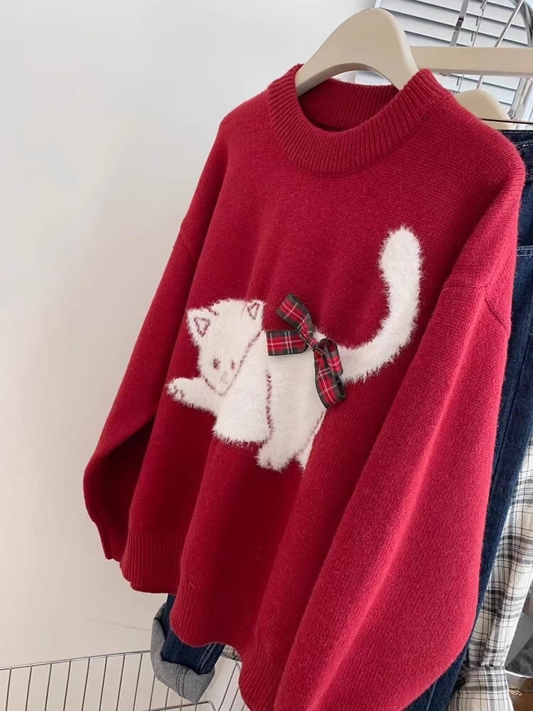 【tops】クルーネックニットセーター　M28986