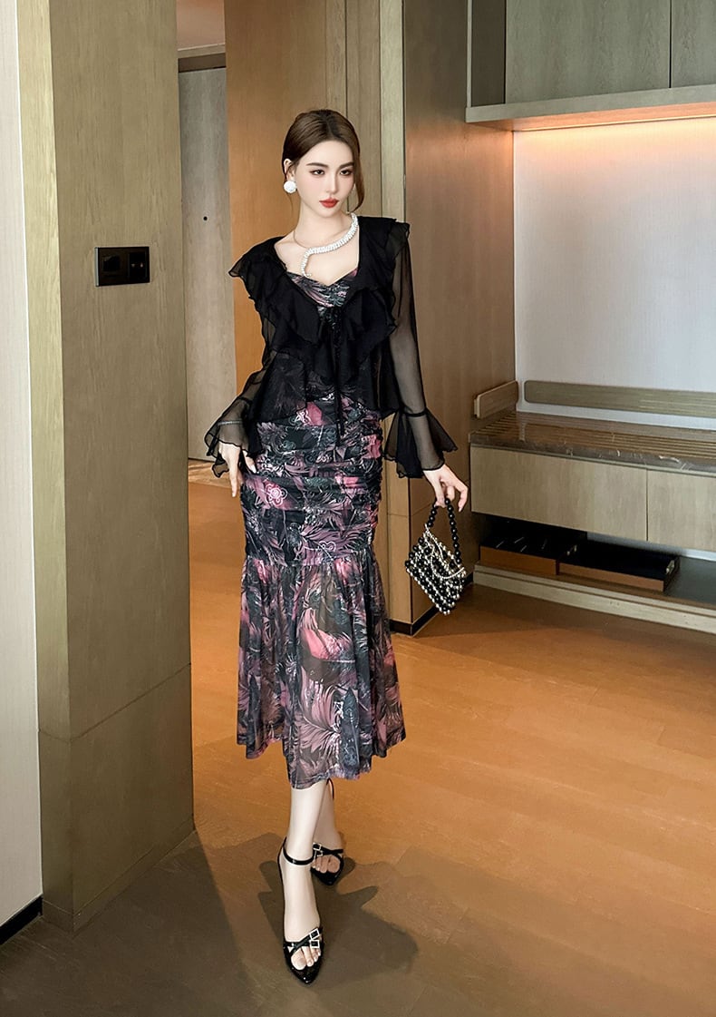 【dress】花柄キャミワンピース　M23920