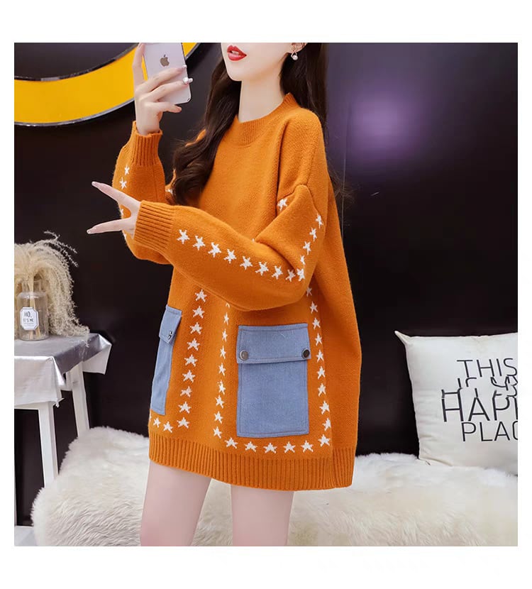 【tops】クルーネックニットセーター　M29196
