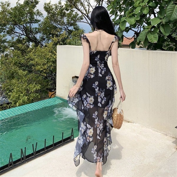 【dress】花柄キャミワンピース　M25306