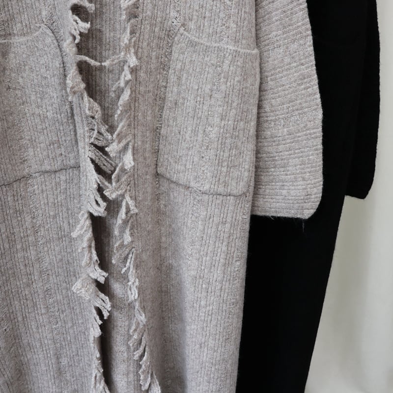 【outer】ロング丈ニットカーデ　M25641