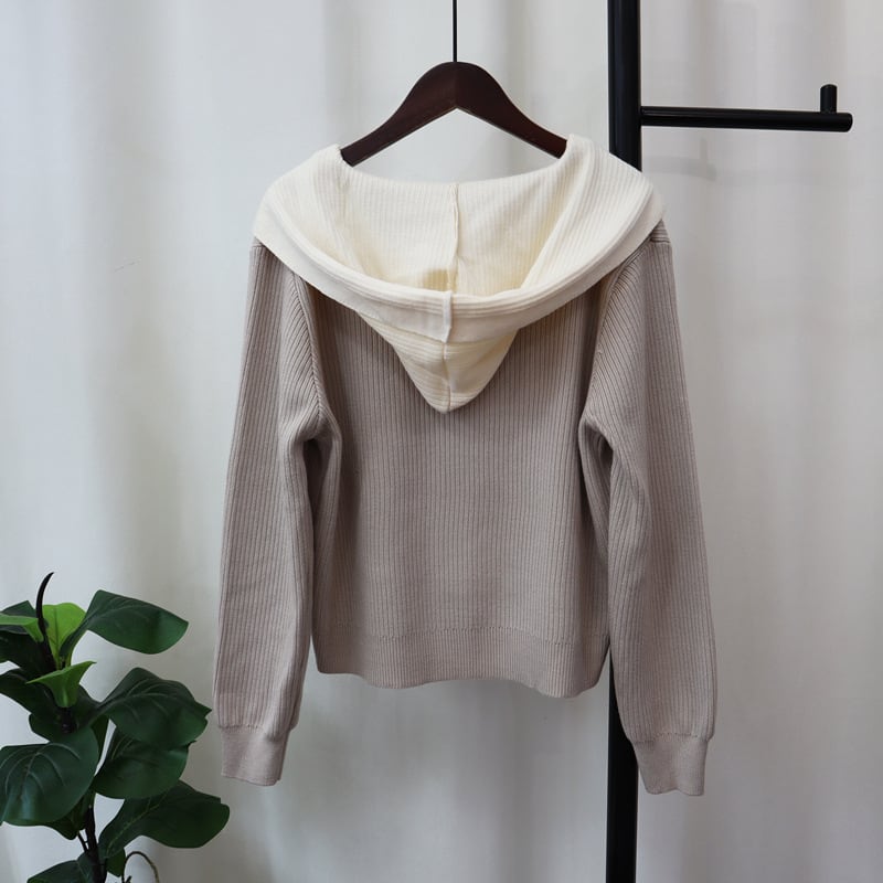 【outer】切り替えニットカーデ　M25438
