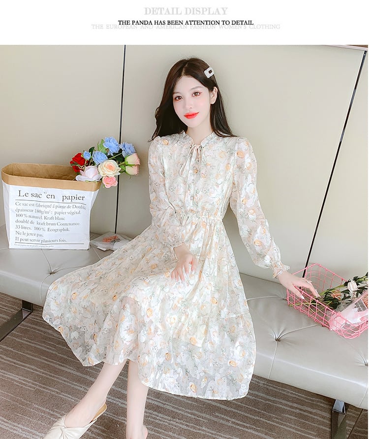 【dress】花柄ワンピース　M25369