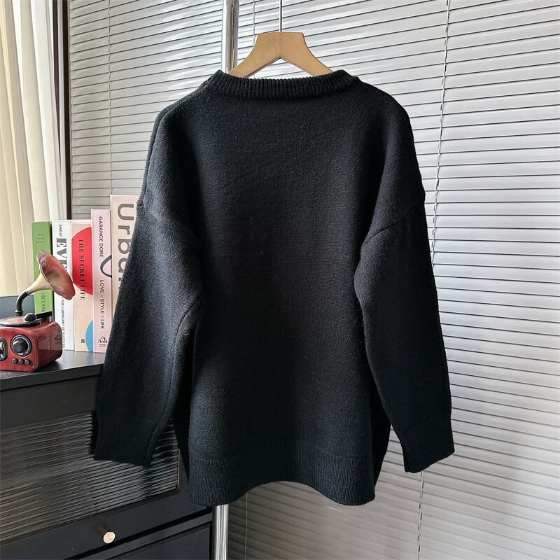 【tops】クルーネックニットセーター　M18754