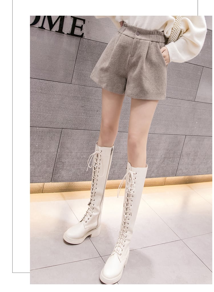 【bottoms】早い者勝ち!気質満点秋冬着痩せルーズオシャレAラインショートパンツ G3541