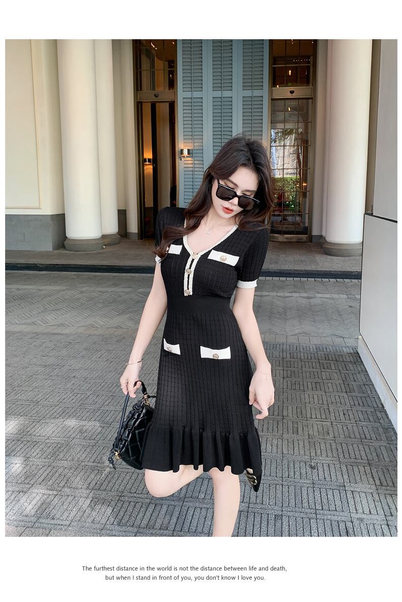 【dress】薄手ニットワンピース　M29749