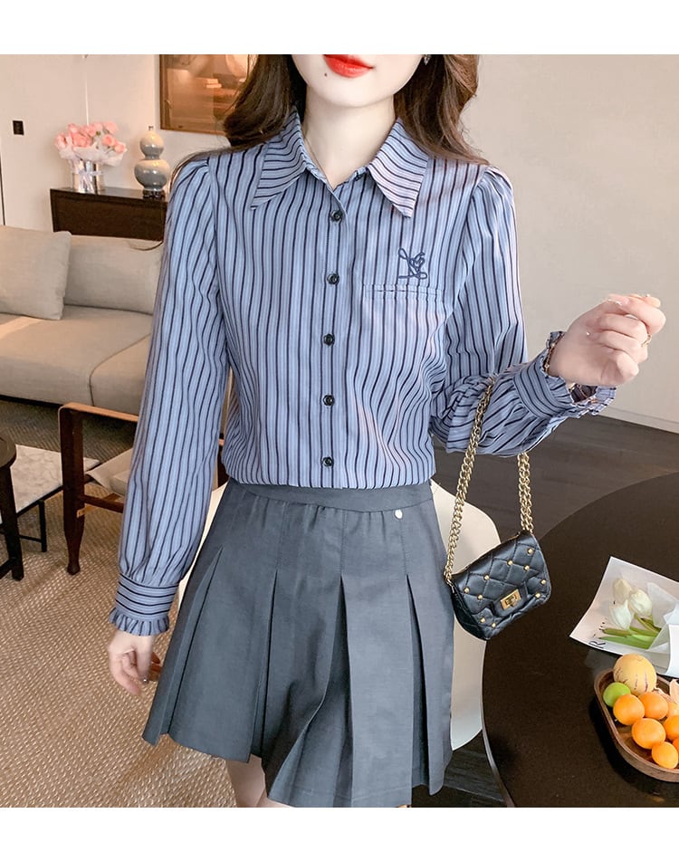 【tops】POLOネックシャツトップス　M25340