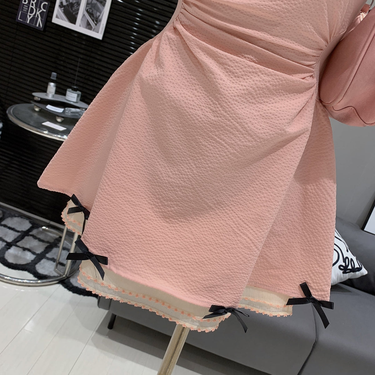 【dress】リボン付きワンピース　M25275