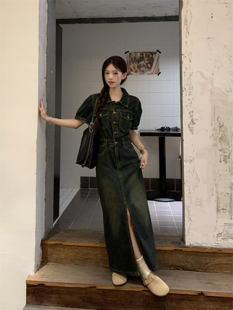 【dress】デニムワンピース　M24038