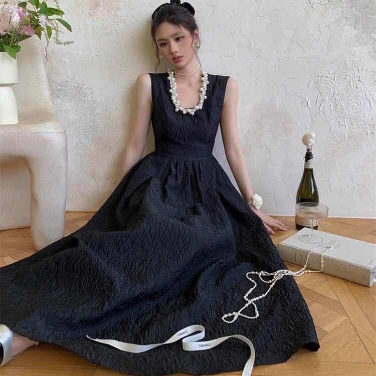 【dress】パールノースリーブワンピース　M24311
