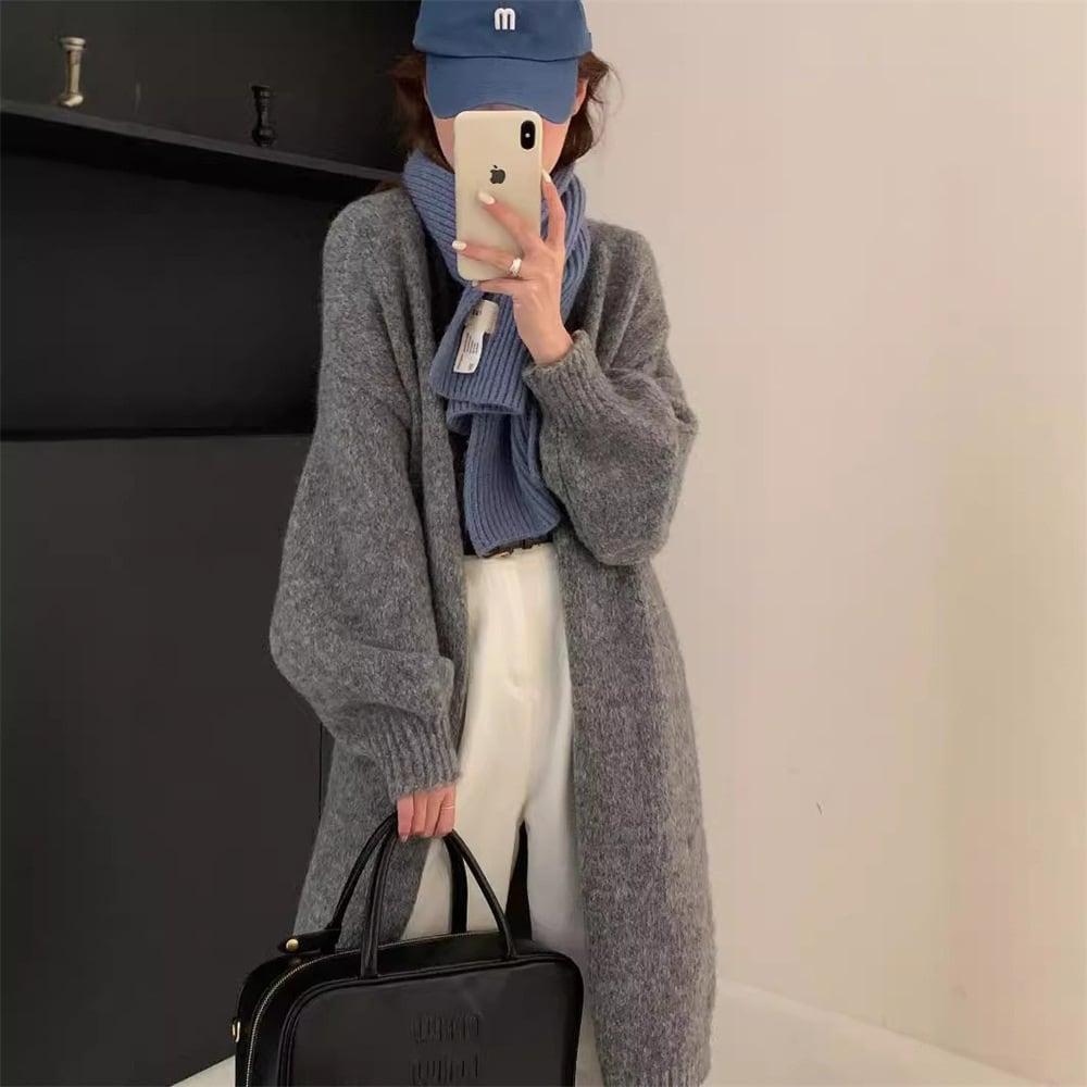 【outer】ロング丈ニットカーデ　M25967