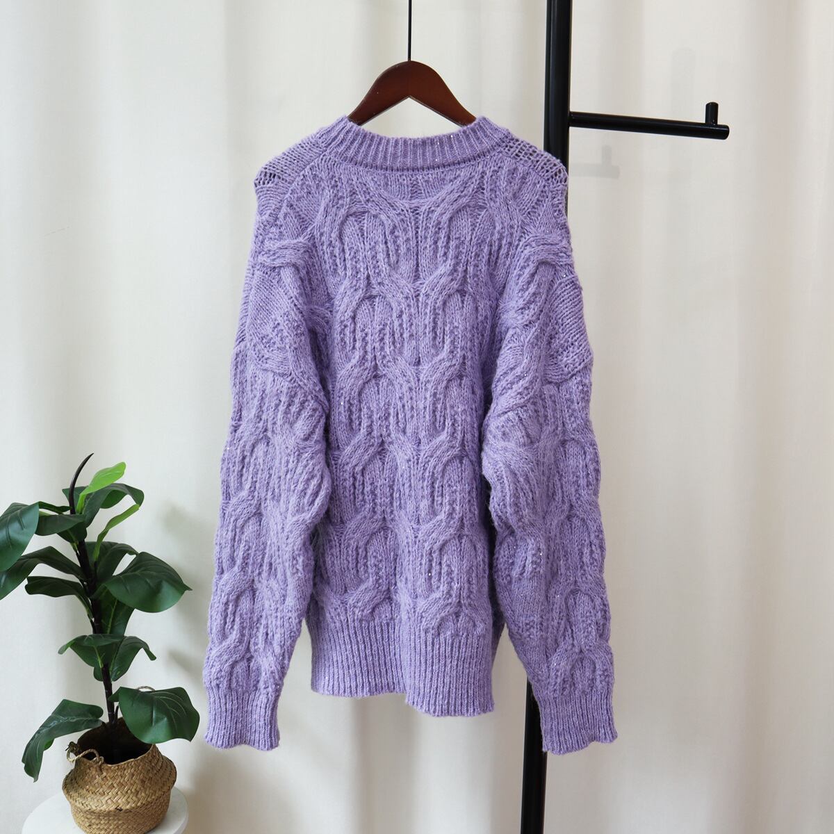 【tops】クルーネックニットセーター　M18794