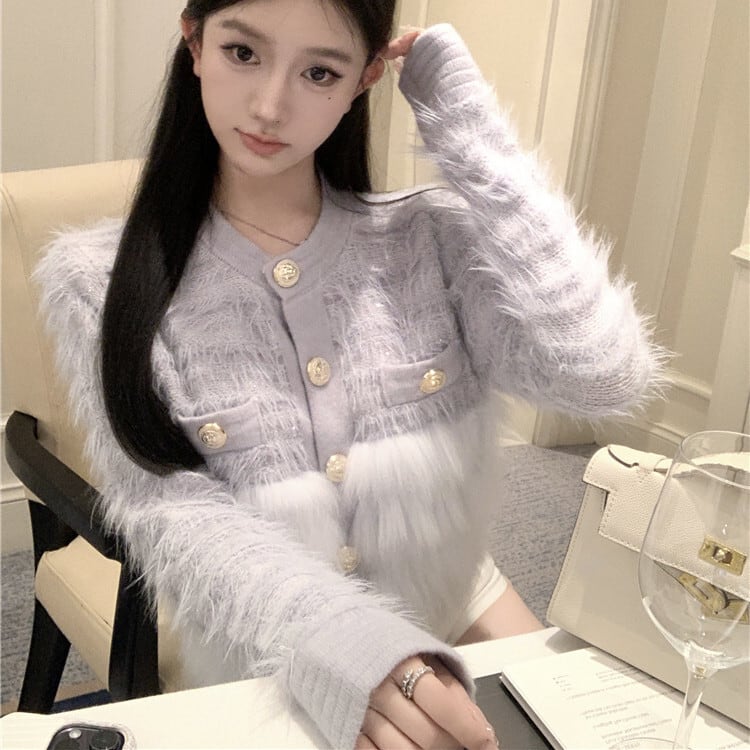 【outer】ファーニットコート　M28180
