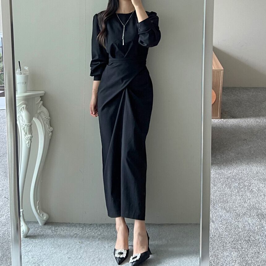 【dress】クルーネックワンピース　M29550